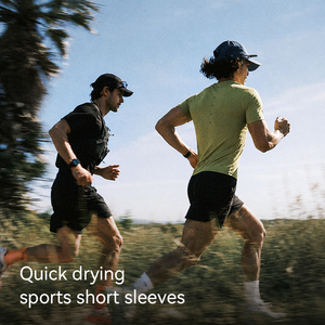 T-shirt à manches courtes et col rond pour homme GJ YD04, vêtements de sport pour la course à pied et l'entraînement, avec un effet rafraîchissant à la menthe pour une sensation de fraîcheur et un séchage rapide - Product Image 2