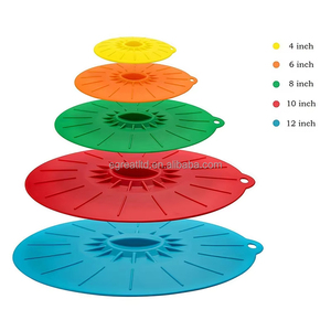 BPA Free Reusable Silicone Food Suction Lids <b>Microwave</b> Splatter Bowl Cover for Pots Pans Bowls-Cooking Tools - Product Image 4
