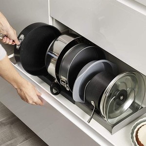 Organizzatore Domestico Regolabile Telescopico in PP, Portautensili Multifunzionale per Cucina, Portacoperchi per Pentole <span class=keywords><strong>da</strong></span> Forno OEM - Product Image 3