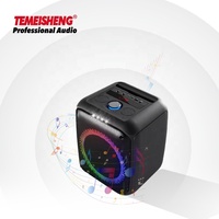 Temeisheng, altavoces de fiesta de 8 pulgadas, superpotentes, al aire libre, mini, multifunción, micrófono de karaoke inalámbrico, altavoz de caja de fiesta