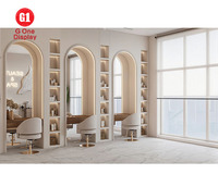 Meubles de décoration intérieure pour salon de beauté, design gratuit, présentoir de salon européen, comptoir de soins capillaires
