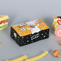 Boîte à fast-food personnalisée, ensemble de boîtes en papier laminé mat avec impression offset pour hamburgers, frites, ailes de poulet, en-cas, poulet frit