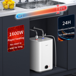 Calentador de Agua Eléctrico de Almacenamiento de 8L, Montado en Pared, con Tanque Esmaltado, Termostático, Calentamiento Rápido, para Uso Doméstico y Comercial, Certificado CE - Product Image 3