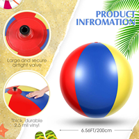 Ballon de plage géant gonflable en PVC - Couleur et logo personnalisables - Jouet aquatique surdimensionné pour adultes pour piscine et plage
