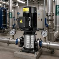 Bomba de Inmersión Vertical Multietapa CDLK de 0.37kW-7.5kW, Bomba de Circulación de Refrigerante CNC de Acero Inoxidable de Alta Presión para Máquinas