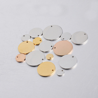 Collier porte-clés gravé avec monogramme en acier inoxydable personnalisé, forme ronde vierge, pendentif à disque personnalisé, accessoires pour bricolage