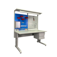 Mesa de Trabajo ESD Ajustable en Altura, Antiestática, Diseño Modular, Componentes Expandibles