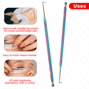 Produit tendance : Outil métallique pour lifting des cils avec rainures, logo et emballage personnalisés, outil isolant pour lifting des cils par Bahasa Pro - Product Image 5