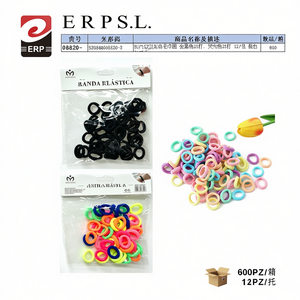 Attaches pour cheveux en nylon colorées, 50 pièces, couleurs mélangées, 12 paquets de bandes élastiques pour cheveux - Product Image 1