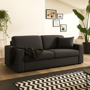 Marseille minimalista 3 posti antracite Grey divano letto 140x190 xh12 pieghevole estensibile con 18 braccioli per soggiorno - Product Image 1