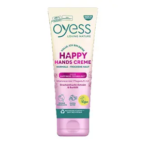 OYESS Happy Hands Creme，带有火龙果提取物的果味素食主义者和buriti油滋养干性皮肤柔软