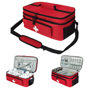 Trousse de premiers secours d'<span class=keywords><strong>urgence</strong></span>, étui de transport de médicaments, sangle réglable, organisateur de flacons de pilules multifonctionnel - Product Image 1
