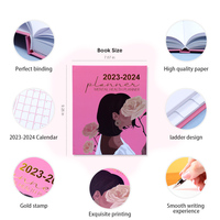 Échantillon gratuit Cadeau pour filles Logo or personnalisé 2024 Planificateur hebdomadaire Impression laitière Soins personnels Planificateur de journal Impression de cahiers