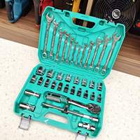 Juego de Llaves de Tubo para Reparación de Automóviles de 37 Piezas, Llave de Trinquete con Barra de Extensión, Llave Combinada con Estuche de Almacenamiento Portátil