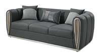 Canapé d'angle modulaire en tissu capitonné de style italien moderne et luxueux, pieds en bois massif, garantie 5 ans, lavable, ensemble pour salon