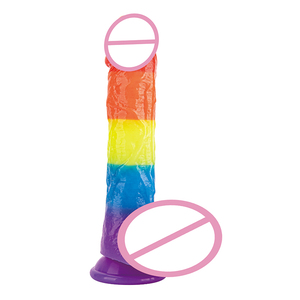 Yumuşak Silikon Gerçekçi Kadın Oyuncağı Yeni Düzensiz Işıklı Tasarım Büyük Penis Yetişkin Seks Ürünleri - Product Image 1