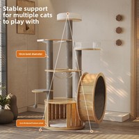 Miao Zan Tapis roulant silencieux et structure d'escalade pour chat en bois massif, grande taille pour la maison