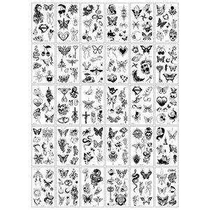 New Design <b>Waterproof</b> UV Printed Customized Shape Vinyl Glossy Slogan Pattern Spark Brand Decorative Temporary Tattoo <b>Sticker</b> - Product Image 1