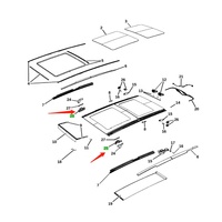 77368445 Support de rail coulissant pour toit ouvrant en verre pour Jeep Renegade 2016 à 2021 68415216AA 77368446 68415217AA