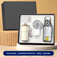 Coffret Cadeau Haut de Gamme : Mug à Café 450ml en Acier Inoxydable 316 avec Affichage de Température, Ventilateur de Poche 800mAh et Batterie Externe 5000mAh – Fabricant