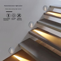 Lampe LED encastrée intelligente à détection de mouvement et contrôle par lumière, IP54, pour escaliers, couloirs, veilleuse de couloir d'escalier, type 86