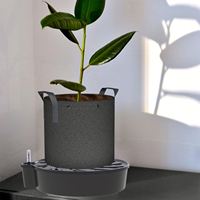 Pot auto-arrosant avec indicateur d'eau, base en tissu moderne pour toutes les plantes d'intérieur, fleurs, herbes et légumes