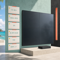 Panel LCD IPS 55 Inci Sudut Pandang 178 Derajat Video Wall Bezel Ultra Tipis 0.88mm Layar Sambungan Tanpa Celah Garansi 2 Tahun