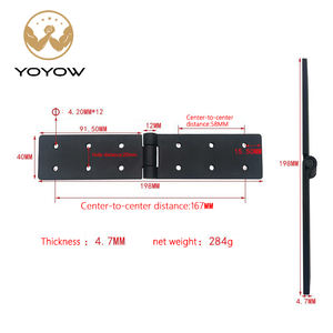 YOYOW Charnières de porte robustes avec vis Kit de charnière de porte réglable Charnières de porte de grange durables Clôtures en bois Porte de cour - Product Image 4