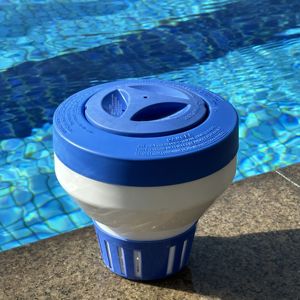 Dispensador Flotante de <span class=keywords><strong>Cloro</strong></span> <span class=keywords><strong>para</strong></span> Piscina de Plástico, Tabletas de 3 Pulgadas, Accesorios <span class=keywords><strong>para</strong></span> Piscina de 8 Pulgadas - Product Image 2