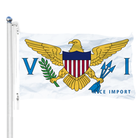 Drapeau des Îles Vierges (États-Unis) pour équipe sportive, bannière décorative murale intérieure, compatible avec les mât de drapeau pour l'extérieur de la maison