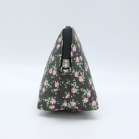 Trousse de Maquillage Portable Écologique Florale Rétro en PU Grande Capacité avec Fermeture Éclair pour Femmes et Filles – Idéale pour le Voyage et le Rangement