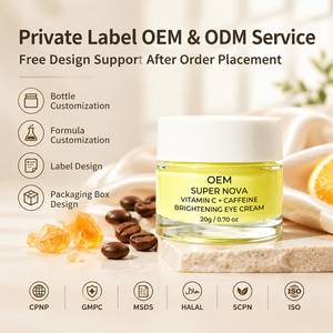Crème <span class=keywords><strong>Contour</strong></span> <span class=keywords><strong>des</strong></span> <span class=keywords><strong>Yeux</strong></span> en Gros à la Caféine et Vitamine C, Atténue les Cernes, Réduit les Poches, Lisse les Ridules, Étiquette Personnalisée OEM - Product Image 6