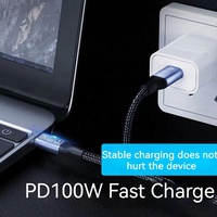 Cable USB-C 3.2 Gen2 de Nailon con Carga Rápida PD de 100W 5A 20Gbps, Conectores Chapados en Oro para Computadora y Laptop - Longitud Personalizable
