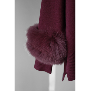 Set Casual in Misto Lana per <span class=keywords><strong>Donna</strong></span>, Maglione a Collo Alto alla Moda con Polsini in Pelliccia di Volpe e Pantaloni a Gamba Larga - Product Image 6