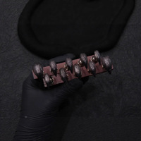 Faux ongles à presser noirs scintillants effet griffe de dragon, dégradé, style gothique, pour fête d'Halloween, manucure femme