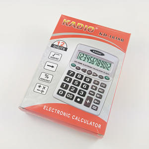 Calculatrice électronique Kadio 12 chiffres double alimentation pour usage bureautique et financier KD-1038B Argent - Product Image 3