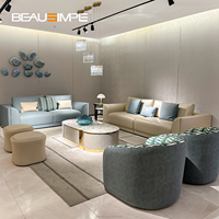 Canapé d'angle en cuir moderne de luxe haut de gamme personnalisable pour salon de villa