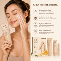 Ensemble de soins du visage à la vitamine C à base de plantes Lance Private Label pour éclaircir et unifier le teint, kit de voyage pour une peau éclatante