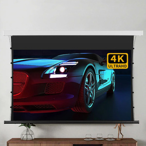 Cơ giới Tab căng thẳng màn hình máy chiếu alr cao cấp vật liệu kim cương đen 60-150 inch cho máy chiếu ném dài hỗ trợ 4K 3D - Product Image 4