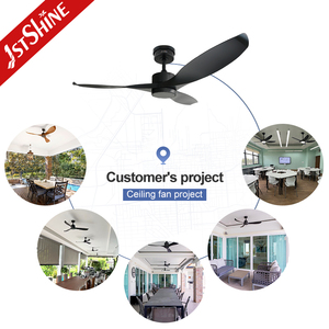 Ventilateur de plafond 1stshine pour extérieur, IP65, étanche, pales en ABS noires, avec télécommande - Product Image 5