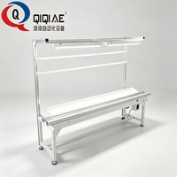 Ligne de montage manuelle pour circuits imprimés de 2 m, contrôle de vitesse entièrement réglable, longueur de 2 mètres, établi intégré pour la production et l'assemblage SMT