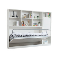 Armoire de rangement moderne, meuble lit mural et Queen