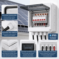 Boîtier de Combinaison Photovoltaïque 2 Entrées 1 Sortie IP65 avec SPD, Disjoncteur et Isolateur CC pour Systèmes Solaires Distribués sur Toit Résidentiel