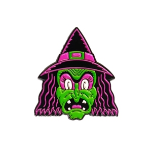 Halloween saison Dark Evil Terrifying Pumpkin and Witch Épingles en émail Processus de personnalisation à faible barrière L'usine produit des épinglettes - Product Image 4