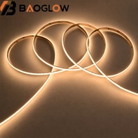 Tira de Luz COB Tipo Dam con Cero Caída de Voltaje, 408 LED por Metro, DC24V 12W/M, Sin Puntos de Luz, Regulable, Flexible