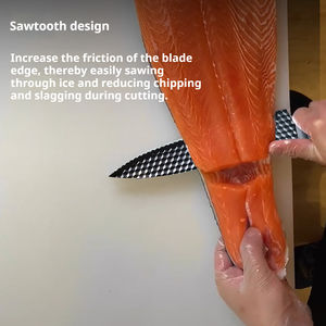 Couteau professionnel à lame dentelée pour viande congelée, lame de scie à os en acier inoxydable robuste pour boucher, filetage de poisson, découpe et décongélation - Product Image 4