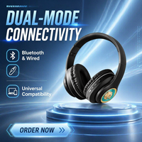 Headset Anak Berbahan Kulit Protein, Desain Kapsul Luar Angkasa Beruang Kartun Lucu, Dapat Dilipat, Mode Ganda Nirkabel & Kabel, Stereo