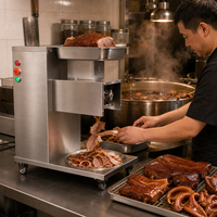 Machine à découper la viande pour cuisine d'hôtel, trancheuse à viande commerciale en acier inoxydable 304 pour buffets et traiteurs