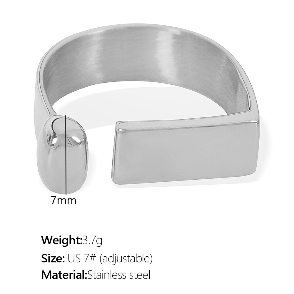 Anillo de plata ajustable JZ42 (7 mm)