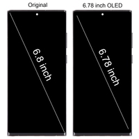 Para Samsung Galaxy S22 Ultra 5G, edición de EE. UU., 6,78 pulgadas, pantalla LCD OLED, digitalizador, montaje completo con marco